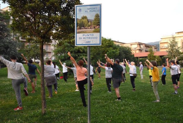 Foggia, un gruppo di soci mentre fa sport