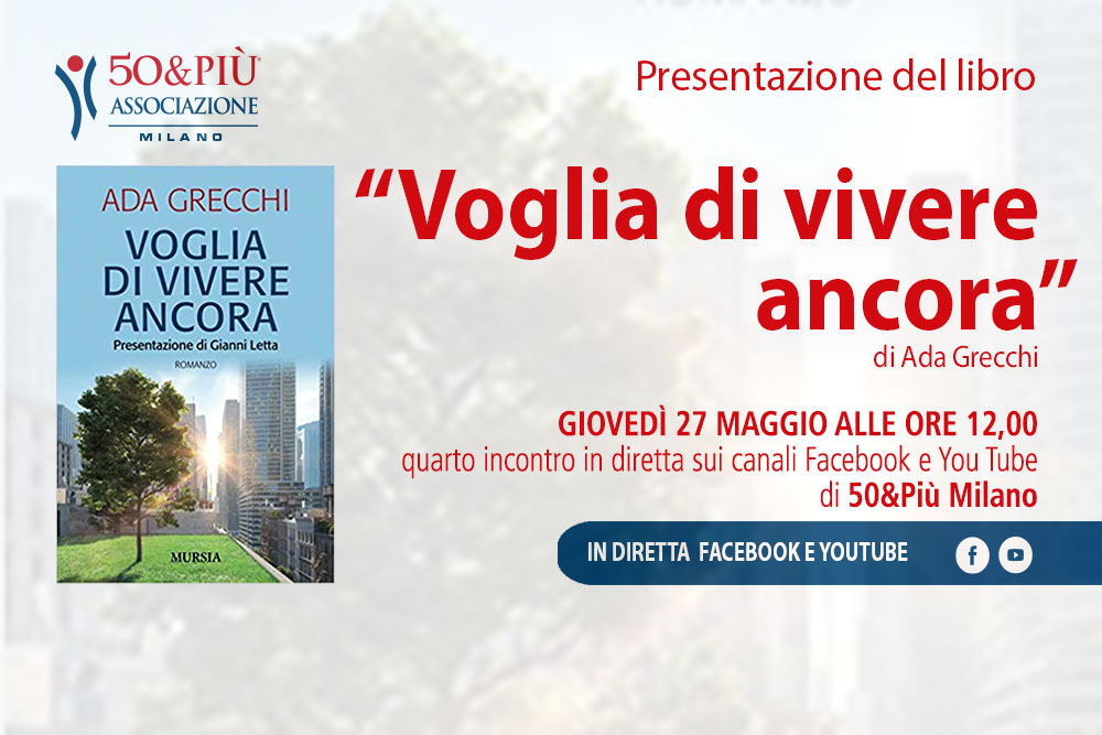 Locandina presentazione libro voglia di vivere ancora di Ada Greppi