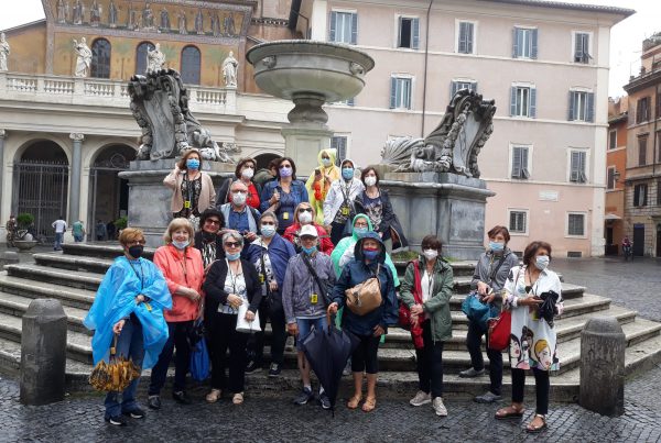 Soci di Caserta in visita a Roma, quartiere Trastevere