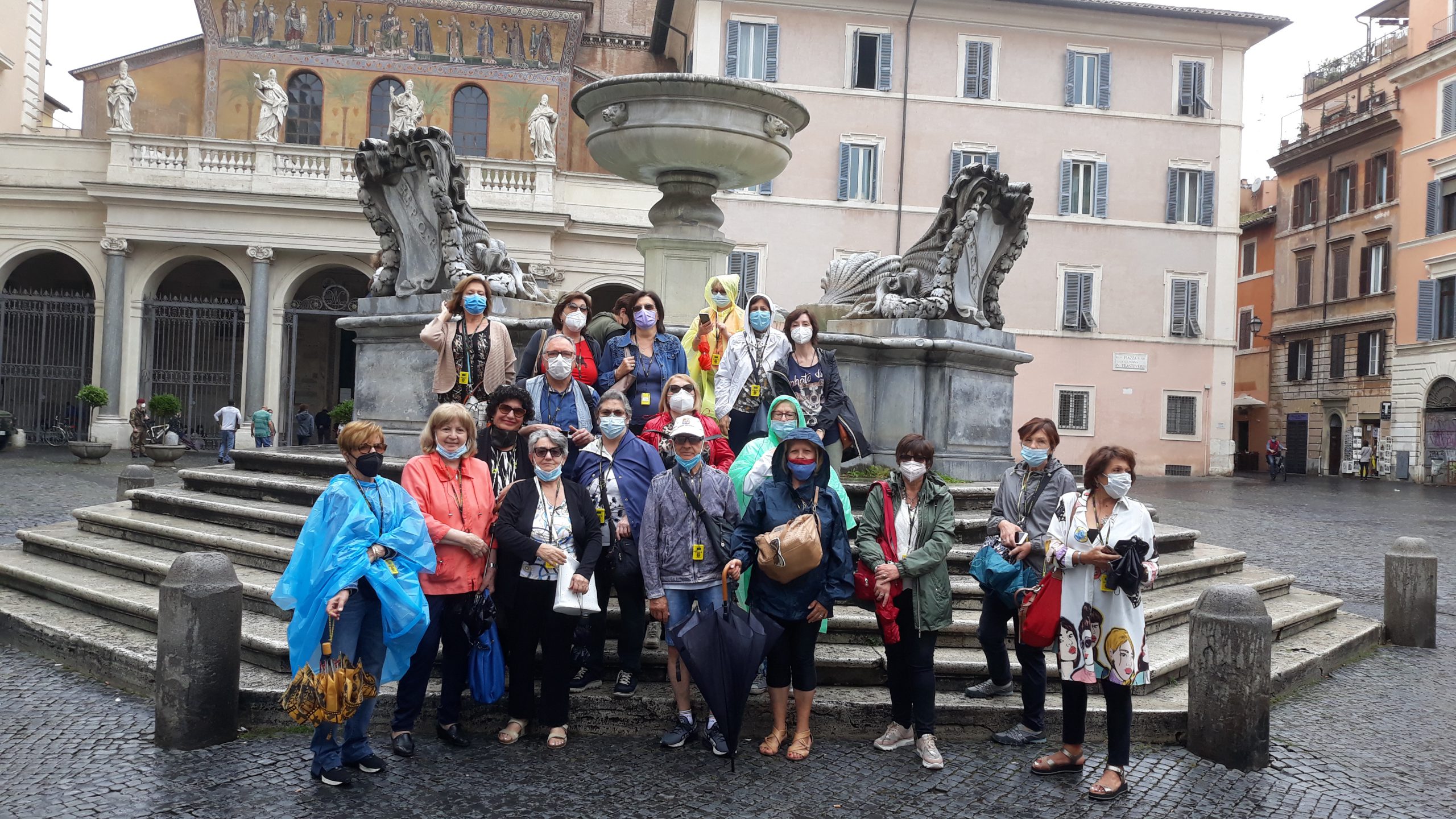 Soci di Caserta in visita a Roma, quartiere Trastevere