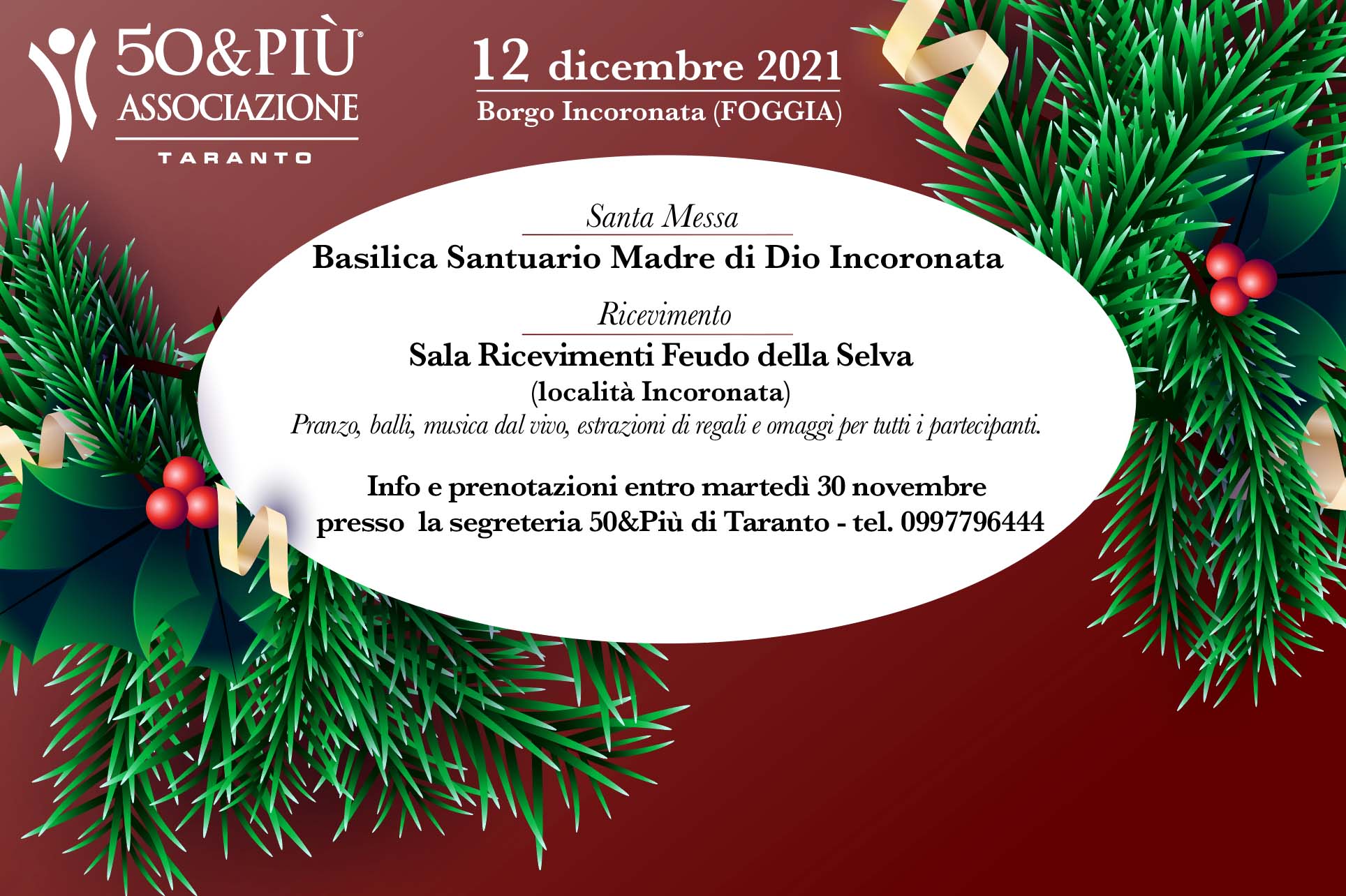 50&Più Taranto pranzo di Natale