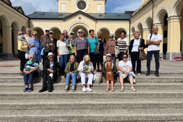 Il gruppo di 50&Più Genova alla gita al Santuario della Madonna della Guardia