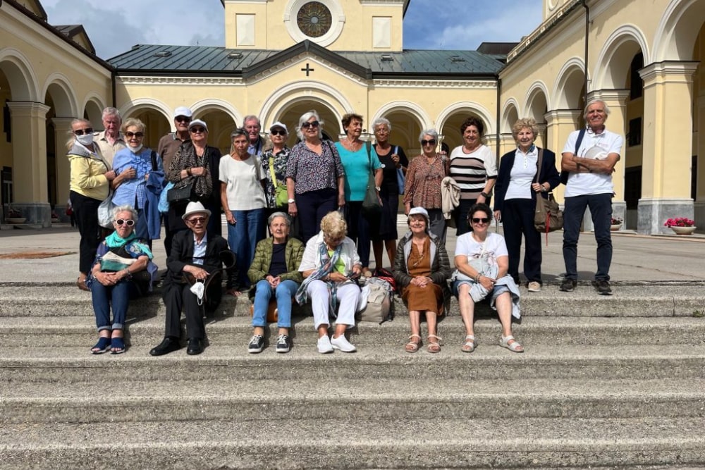 Il gruppo di 50&Più Genova alla gita al Santuario della Madonna della Guardia