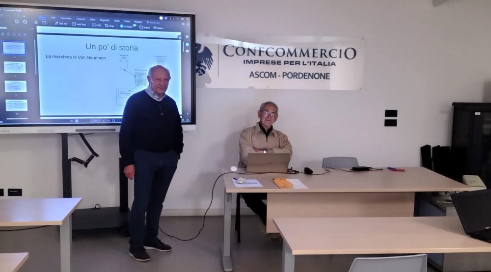 È iniziato a ottobre il corso d’informatica base per i soci organizzato da 50&Più Pordenone presso la Sala Terziaria della Confcommercio.