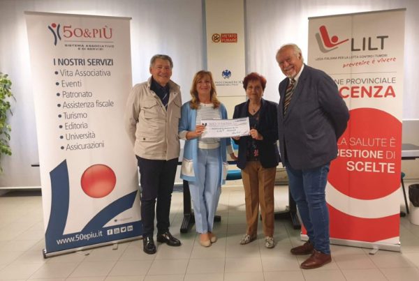 50&più Piacenza consegna la somma raccolta alla Lilit