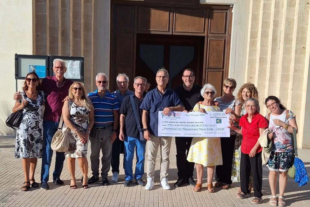 50&Più Lecce consegna l'importo donato per beneficenza