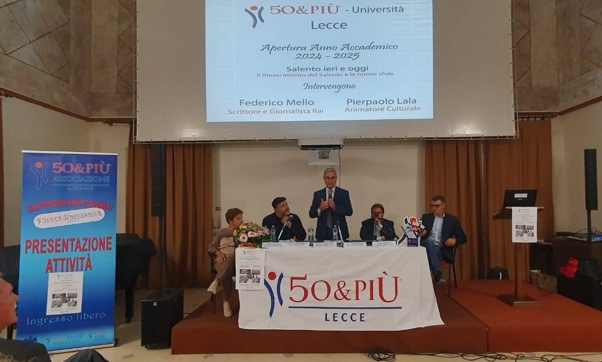 50&Più Lecce presentazione apertura anno universitario 23 ottobre