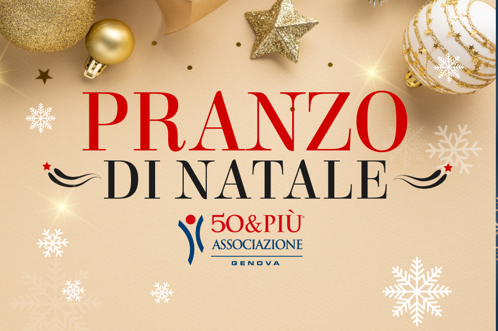 50&Più Genova pranzo di Natale il 12 dicembre a Palazzo Imperiale