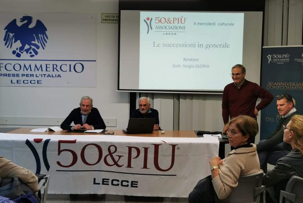 50&Più Lecce conferenza del 27 novembre su Le successioni in generale